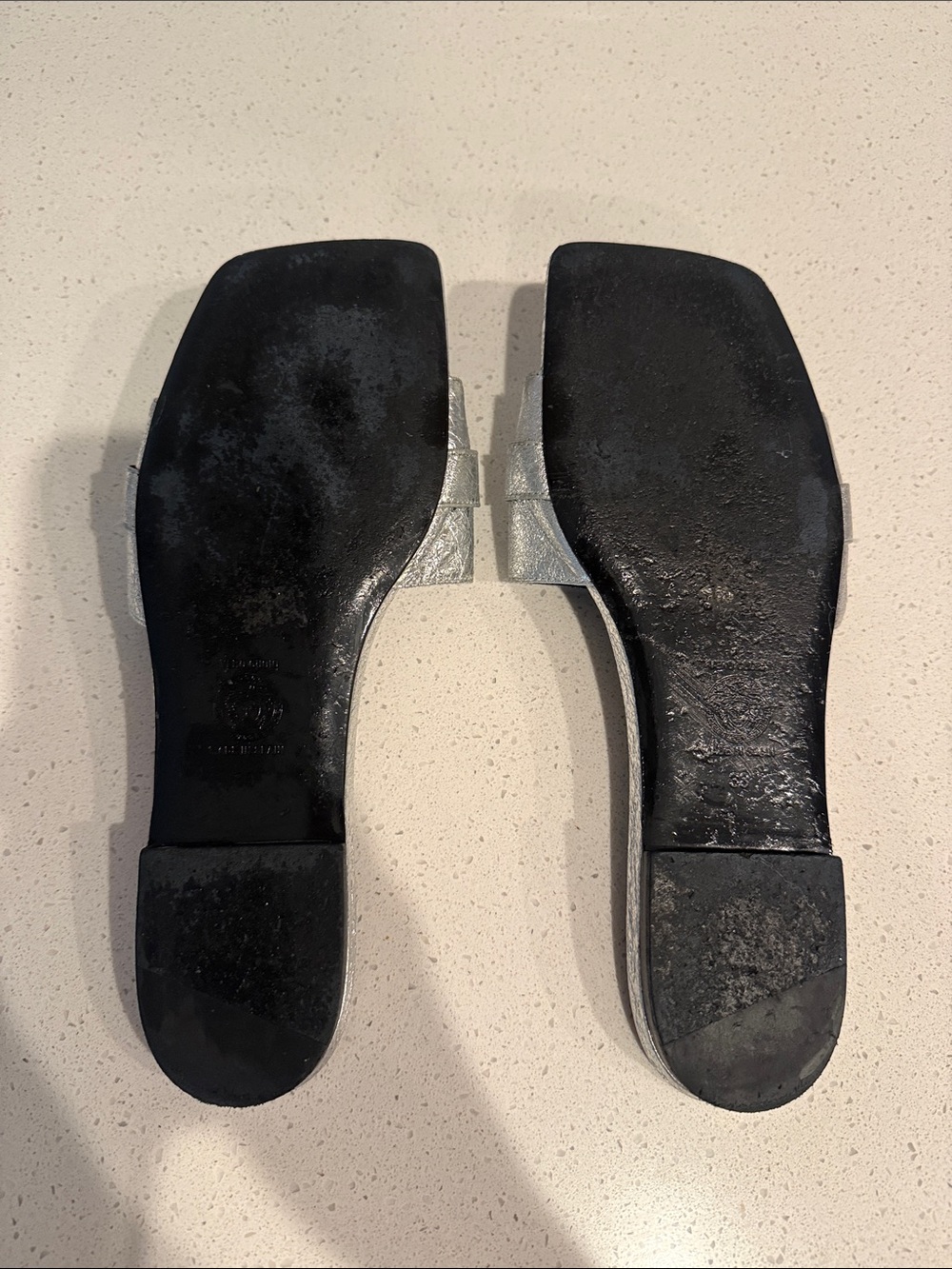 Versace Metallic Silver Medusa Logo Sandals - Picture 5 of 8